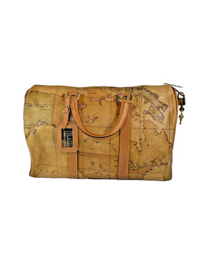 Vintage ALVIERO MARTINI 1A CLASSE Geo Map Duffle Italy large